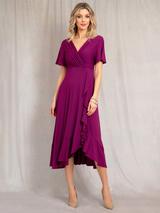 Phase Eight Amal Pleated Bodice Belted Maxi Dress, Mid Purple