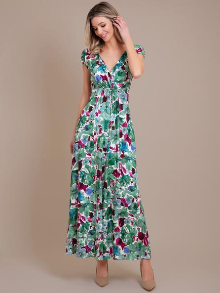 Alie Street Petite Sophia Floral Dress, Paradise Green, Paradise Green
