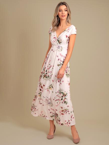 petite boho dresses uk Pink Petite Floral Print Tiered Boho Dress