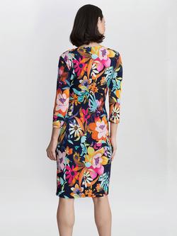 Gina Bacconi Dana Wrap Dress, Multi - view 2, Multi