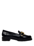 Radley Linden Row Leather Chunky Stirrup Loafers, Black