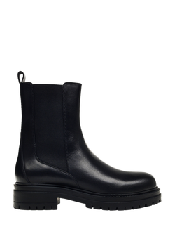 Radley Durham Place Leather Longline Chelsea Boots, Black, Black