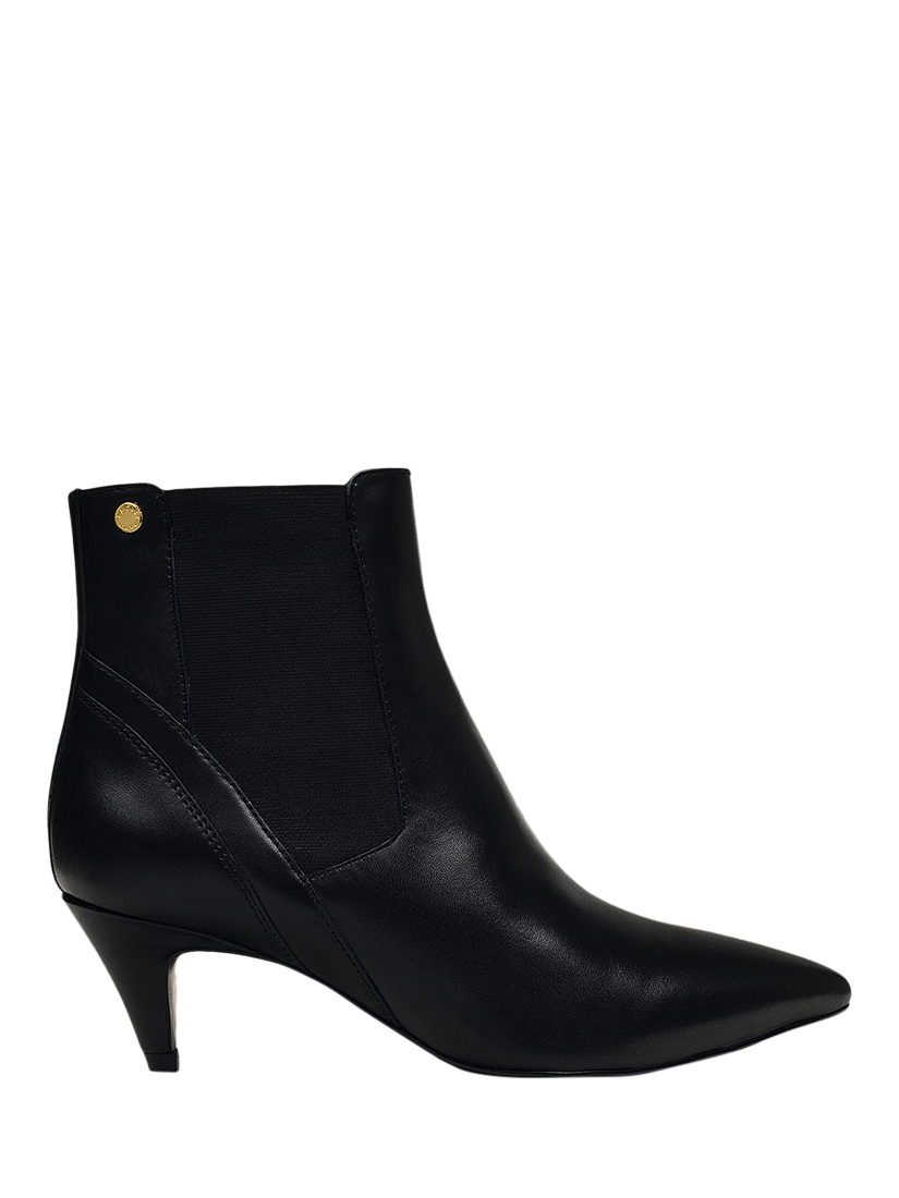 Radley Point Street Leather Cone Heeled Boots Black