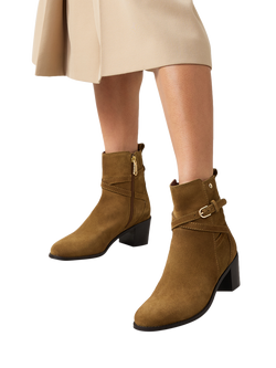 Radley Acer Walk Buckle Detail Suede Ankle Boots, Saddle