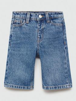 Mango Kids' Culotte Jeans, Open Blue - view 2, Open Blue