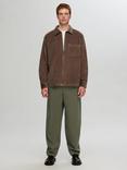 SELECTED HOMME Dennis Cotton Twill Barrel Leg Chinos, Kalamata