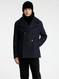 SELECTED HOMME Wool Blend Peacoat, Sky Captain