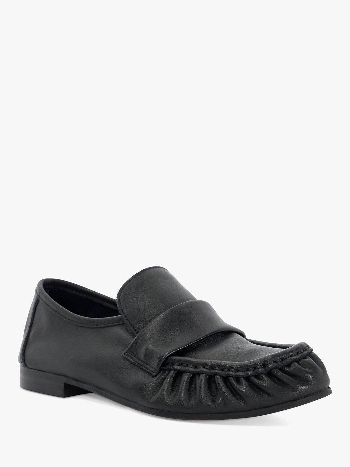 Product image 3 of 6, which shows Dune London Gemi Leather Loafers, Black, EU36