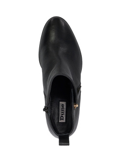 Dune London Paicing Wide Fit Leather Side Zip Ankle Boots, Black - view 2, Black