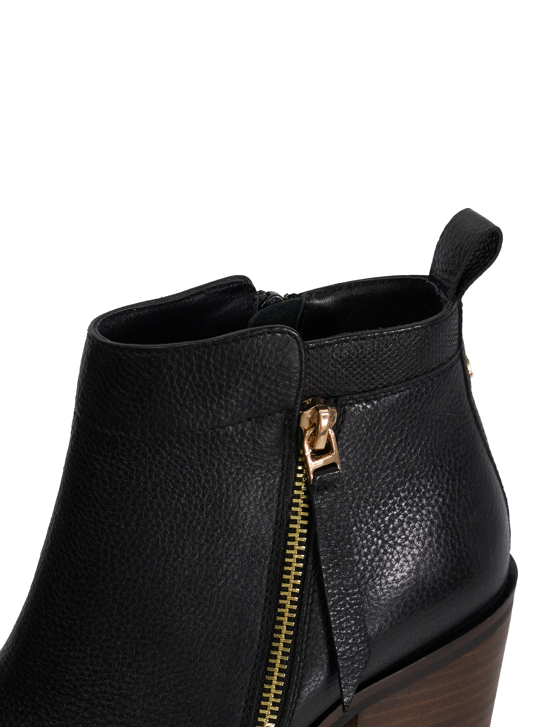 Product image 5 of 6, which shows Dune London Paicing Wide Fit Leather Side Zip Ankle Boots, Black, EU36