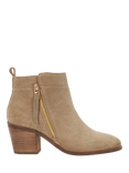 Dune Paicing Wide Fit Suede Ankle Boots, Taupe