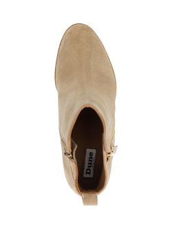 Dune London Paicing Wide Fit Suede Ankle Boots, Taupe - view 2, Taupe
