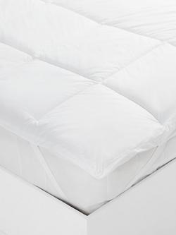 John Lewis Clusterfibre Single Layer Mattress Topper, White
