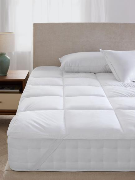 John Lewis Clusterfibre Single Layer Mattress Topper - view 2, White