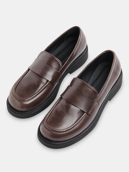 Whistles Ames Leather Loafers - view 2, Brown