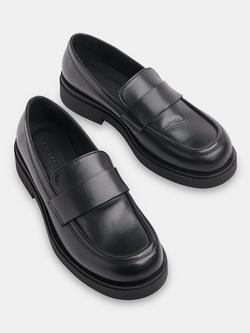 Whistles Ames Leather Loafers - view 2, Black