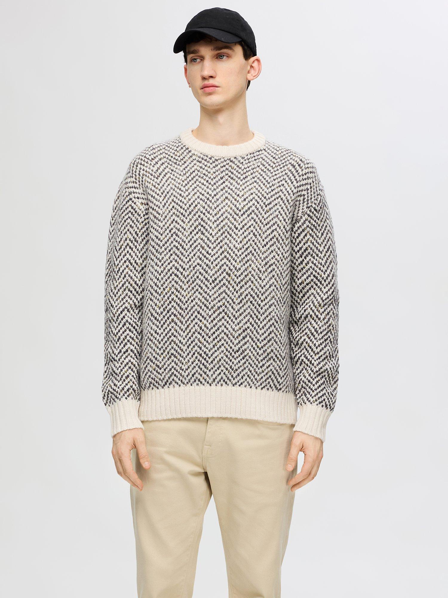 SELECTED HOMME Harry Knitted Crew Neck Jumper, Tofu