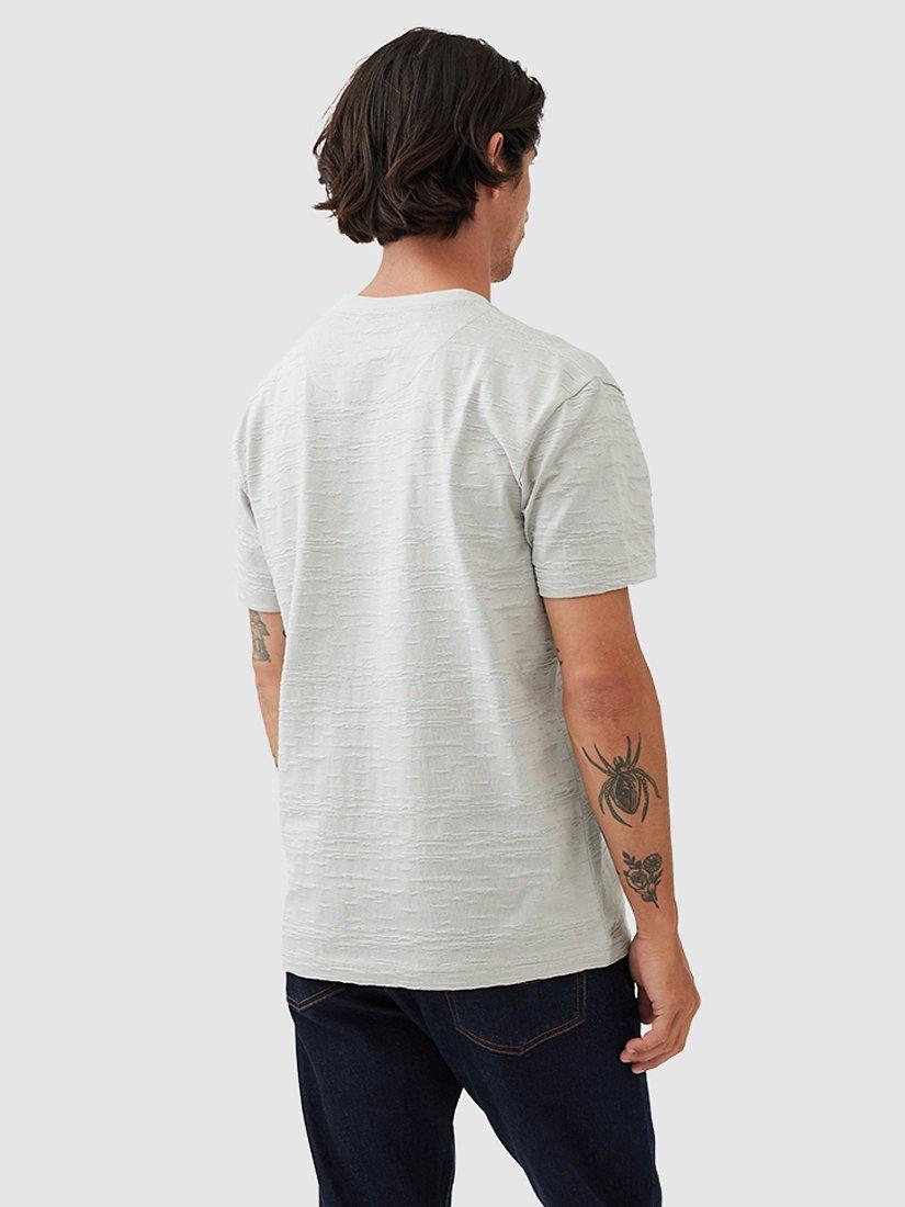 Product image 3 of 4, which shows Rodd & Gunn Leith Valley Cotton Slim Fit Abstract T-Shirt, Stone, XS