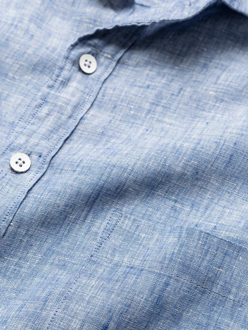 Product image 5 of 5, which shows Rodd & Gunn Coromandel Linen Slim Fit Long Sleeve Shirt, Indigo, M
