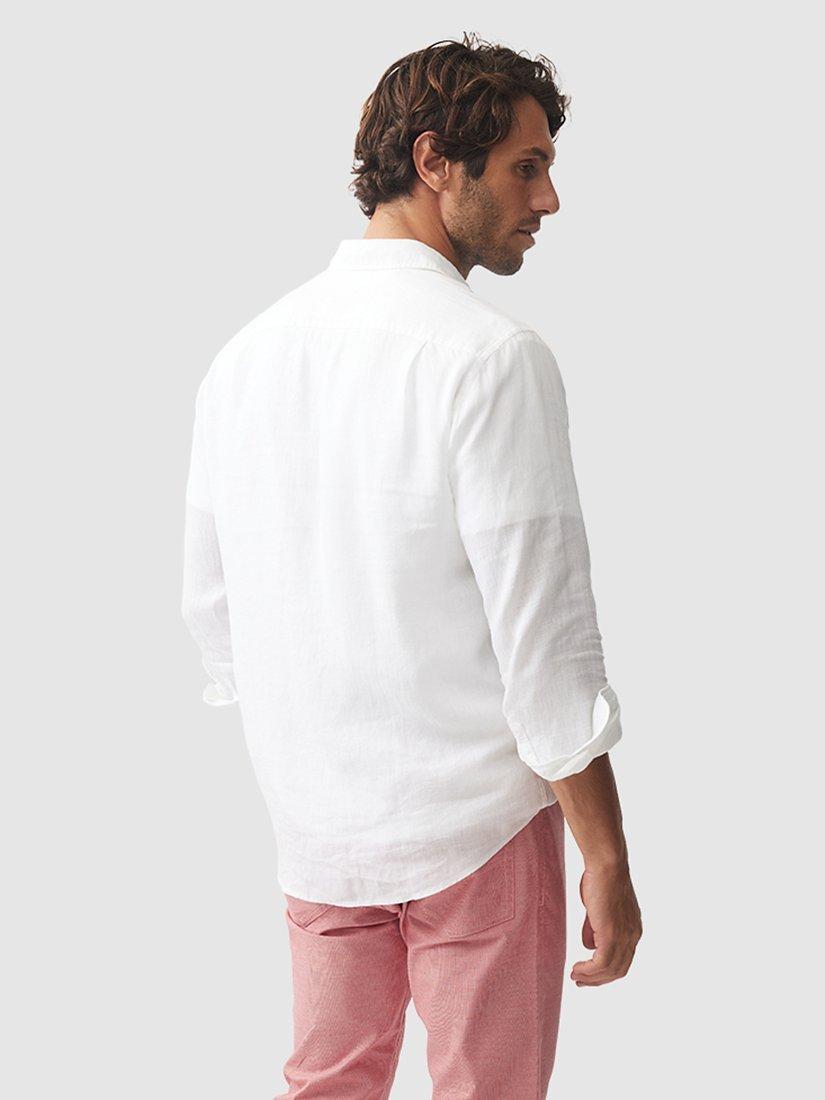 Product image 3 of 5, which shows Rodd & Gunn Coromandel Linen Slim Fit Long Sleeve Shirt, Coconut, S