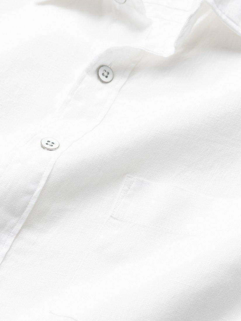 Product image 5 of 5, which shows Rodd & Gunn Coromandel Linen Slim Fit Long Sleeve Shirt, Coconut, S