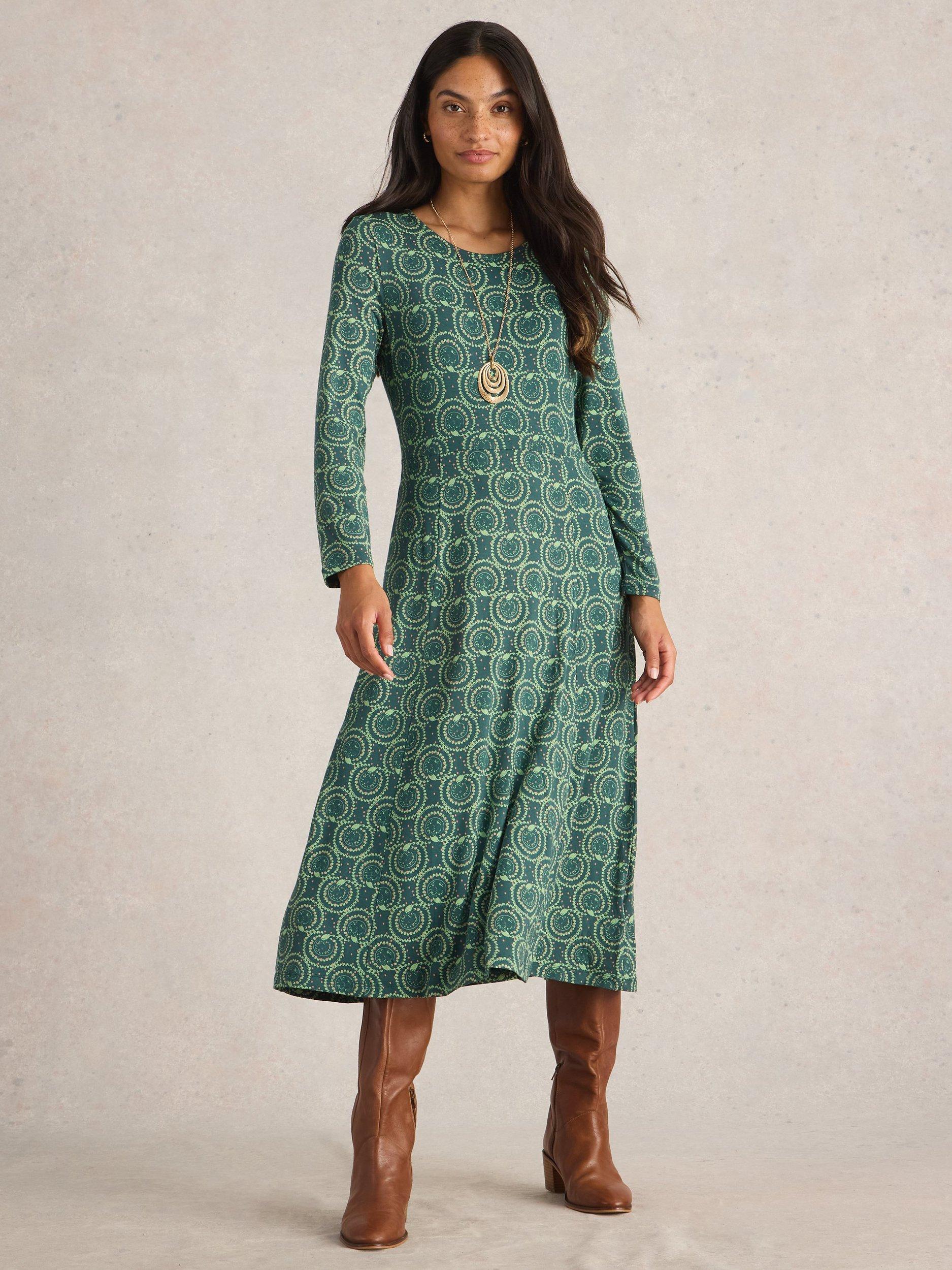 White Stuff Madeline Dress, Teal/Multi