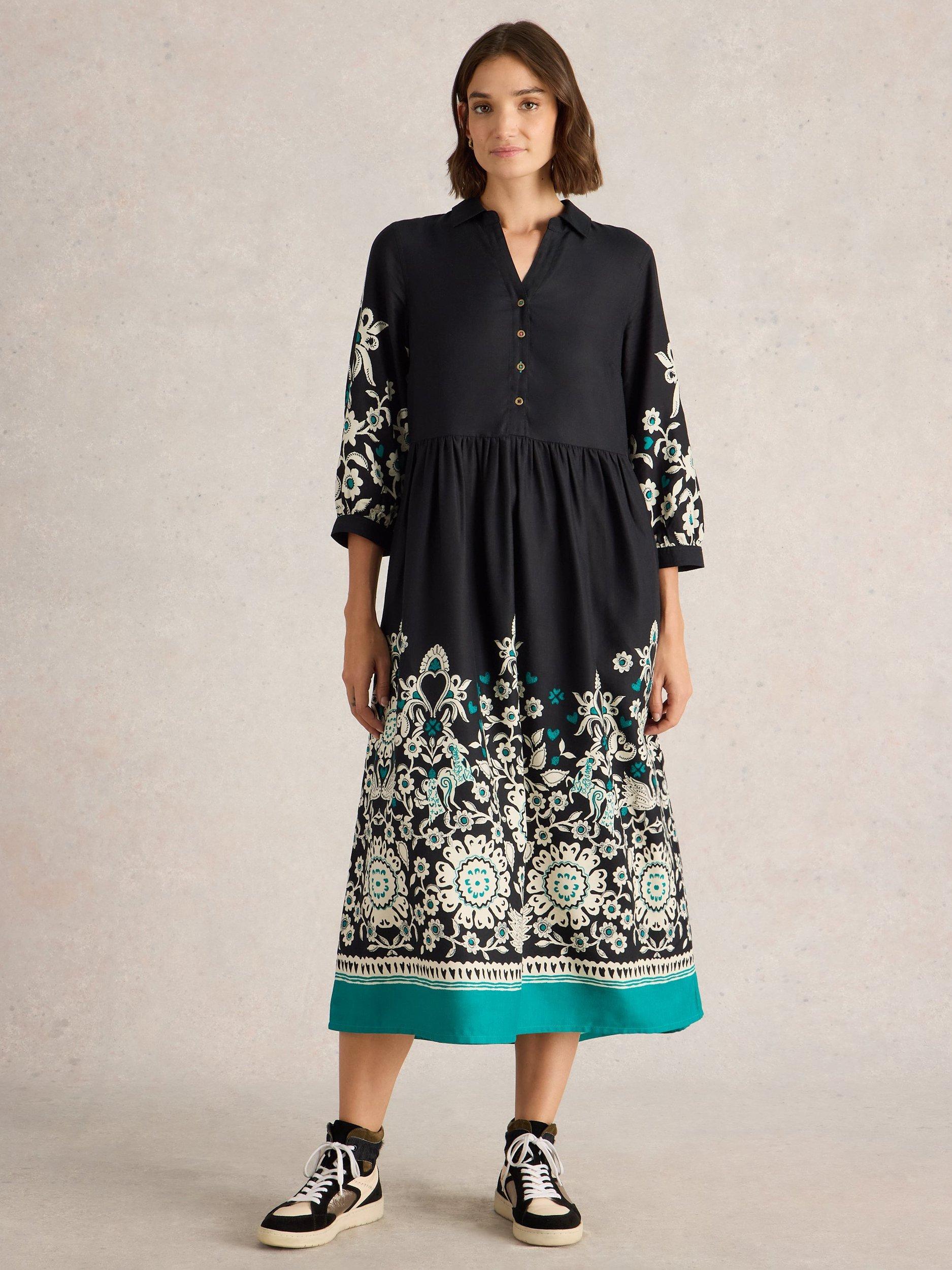 White Stuff Alice Midi Shirt Dress, Multi