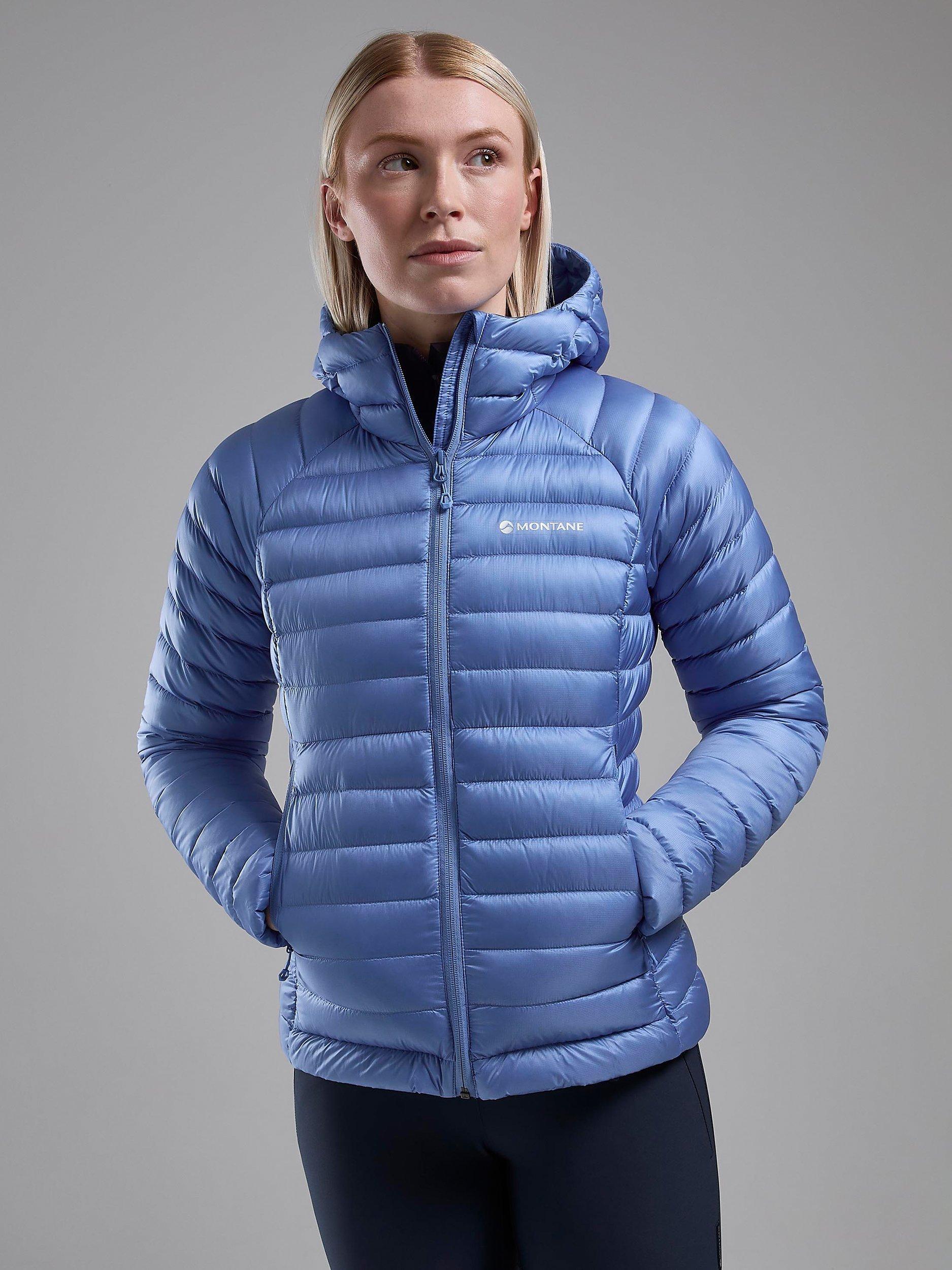 Product image 4 of 9, which shows Montane Anti-Freeze Women's Recycled Packable Down Jacket, Cornflower, 8