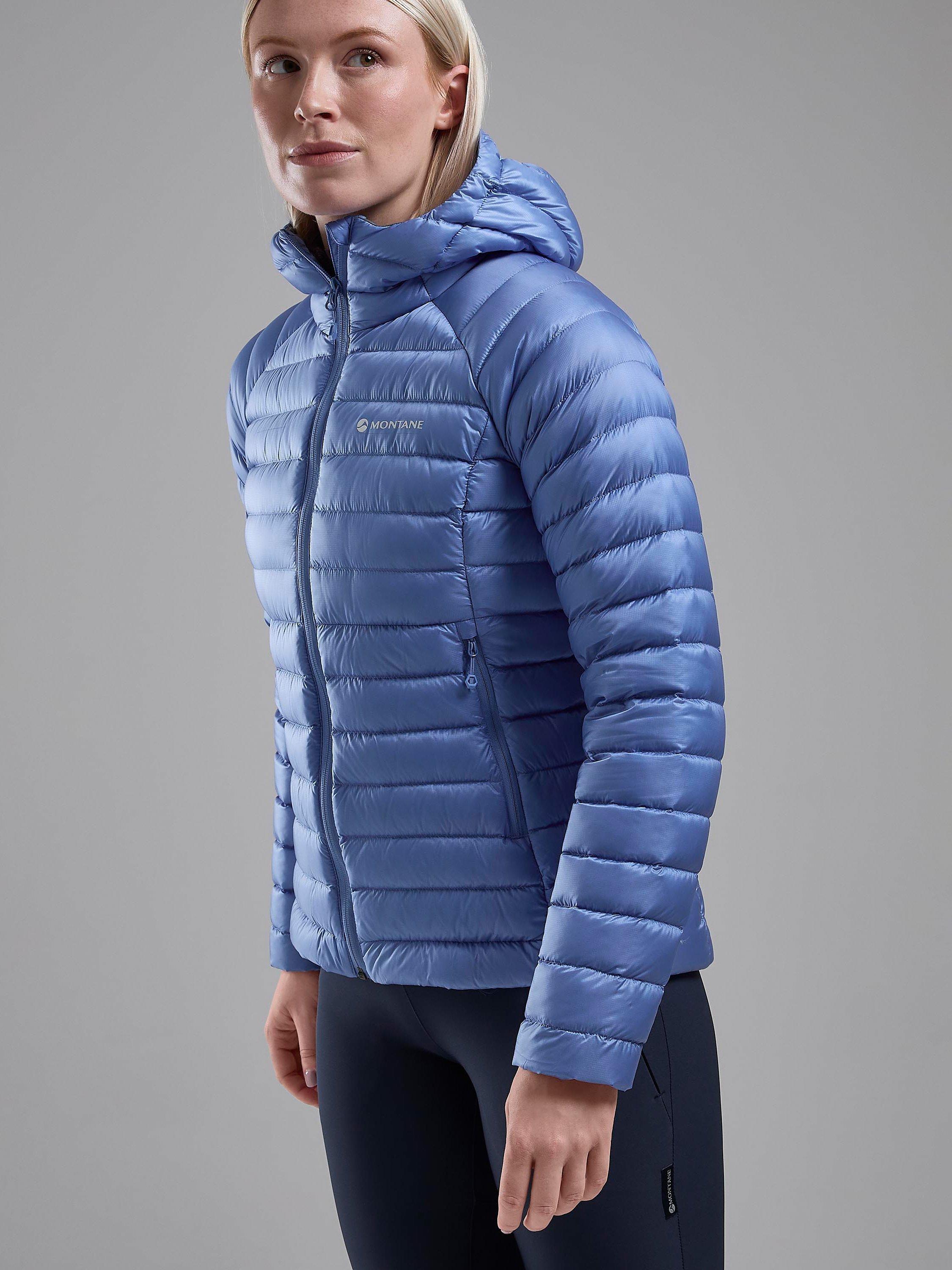 Product image 6 of 9, which shows Montane Anti-Freeze Women's Recycled Packable Down Jacket, Cornflower, 8