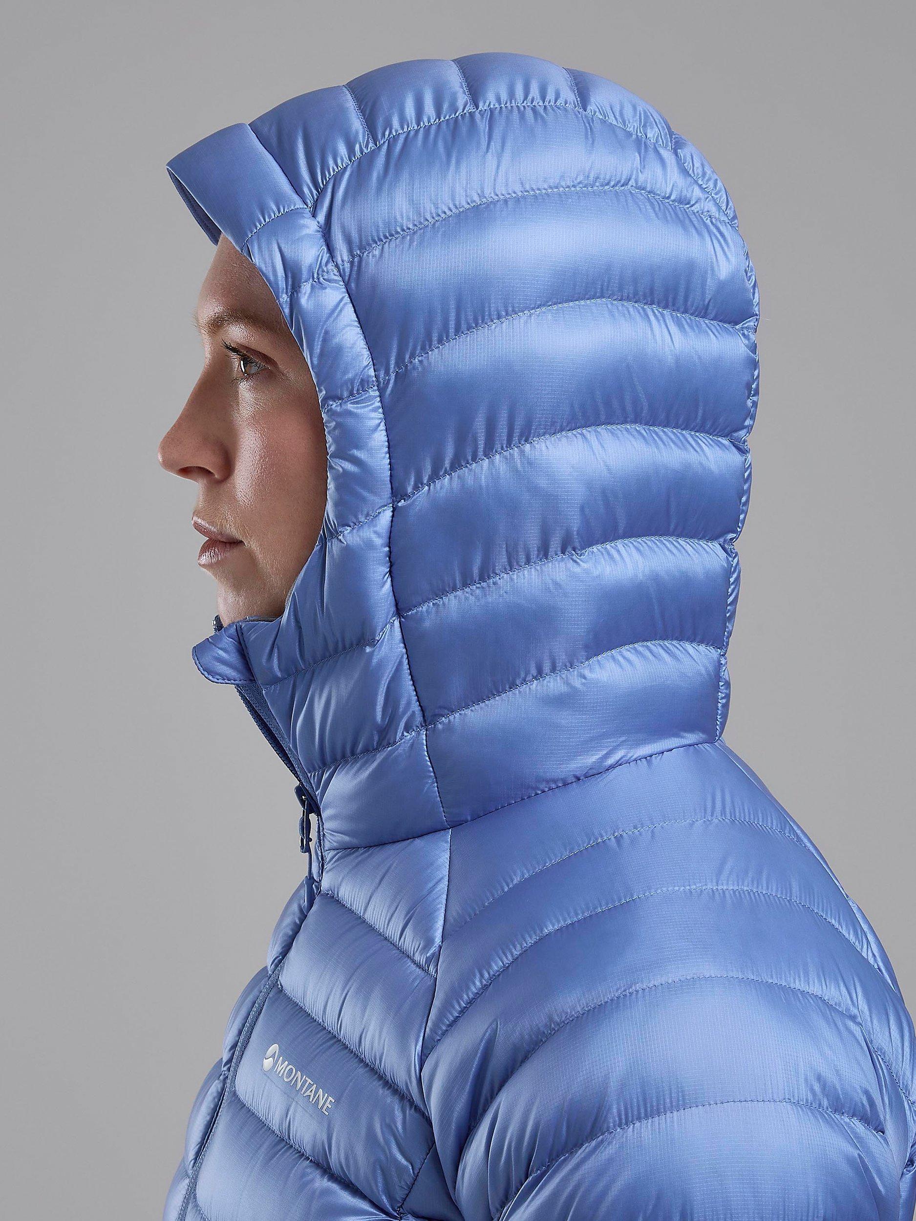 Product image 8 of 9, which shows Montane Anti-Freeze Women's Recycled Packable Down Jacket, Cornflower, 8