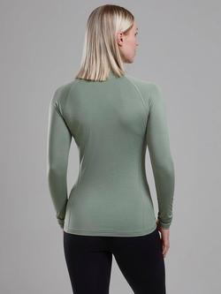 Montane Dart XT Thermal Zip Neck Long Sleeved Top - view 2, Pale Sage