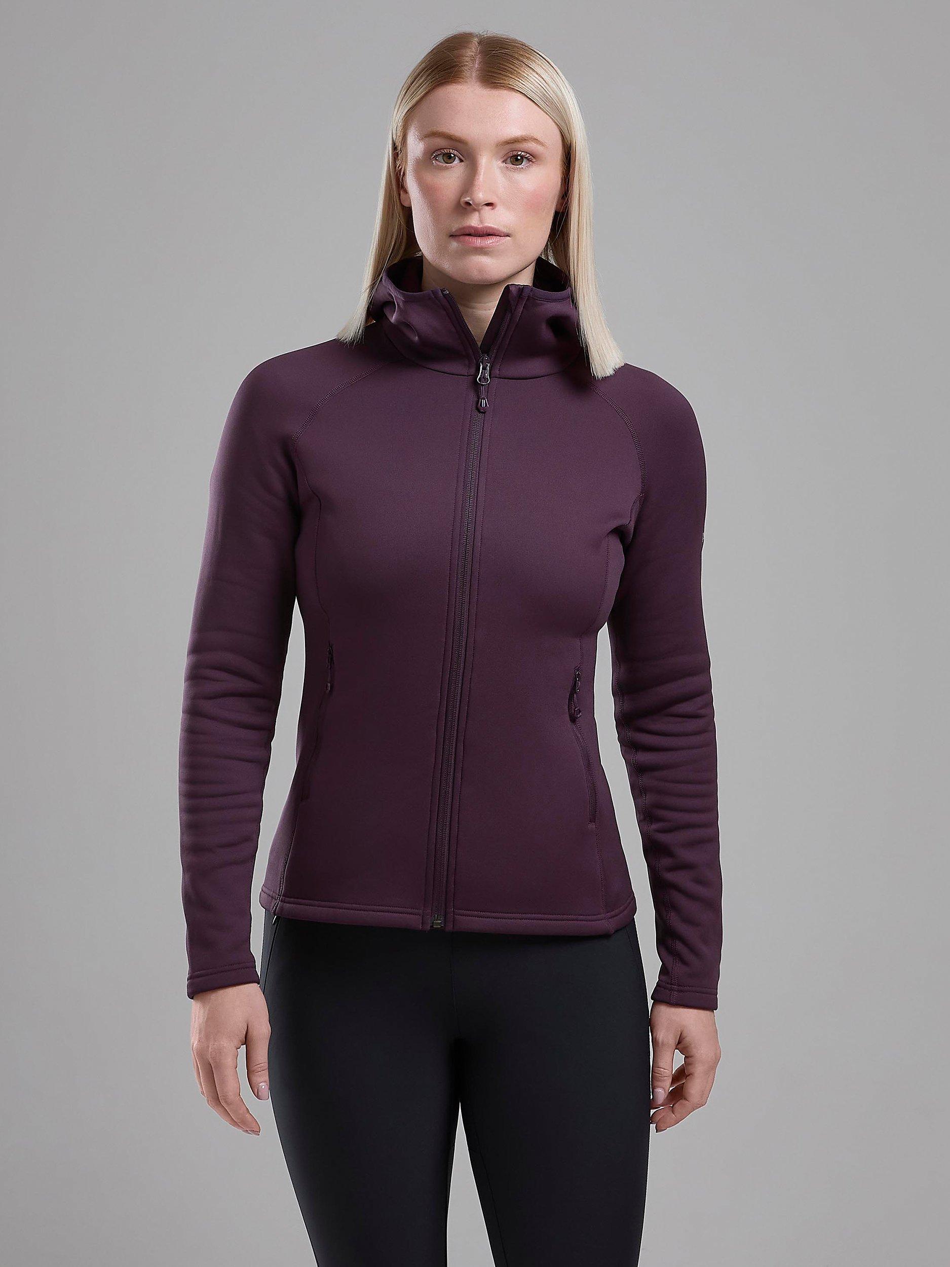 Product image 1 of 6, which shows Montane Fury Full Zip Fleece Hoodie, Mulberry, 8