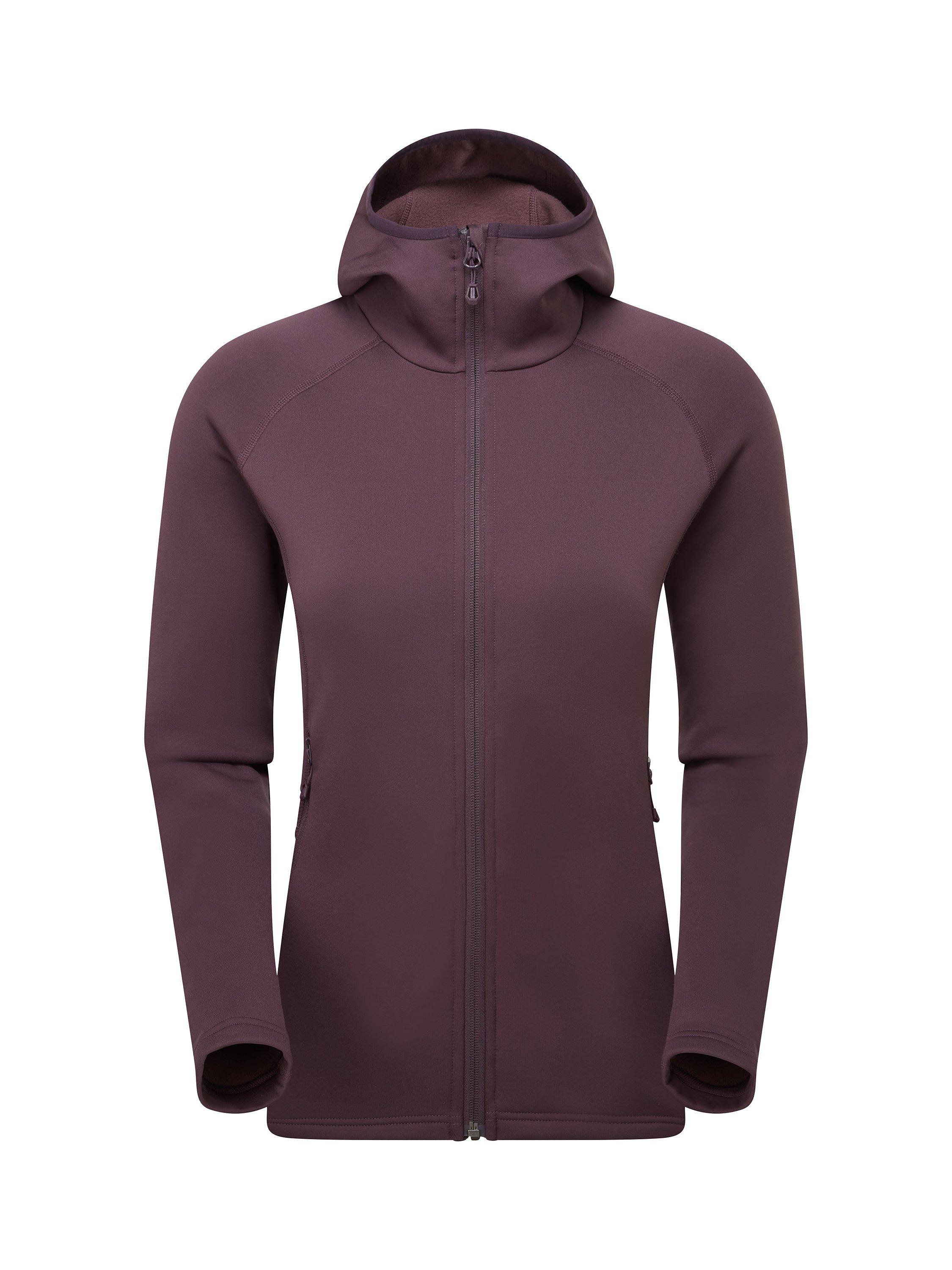 Product image 3 of 6, which shows Montane Fury Full Zip Fleece Hoodie, Mulberry, 8