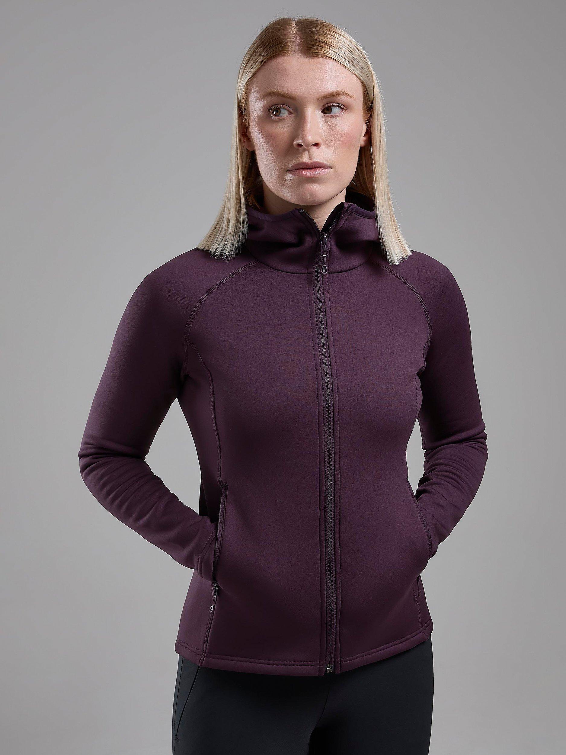 Product image 4 of 6, which shows Montane Fury Full Zip Fleece Hoodie, Mulberry, 8