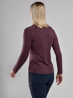 Montane Women's Dart Zip Neck Long Sleeve T-Shirt - view 2, Mulberry