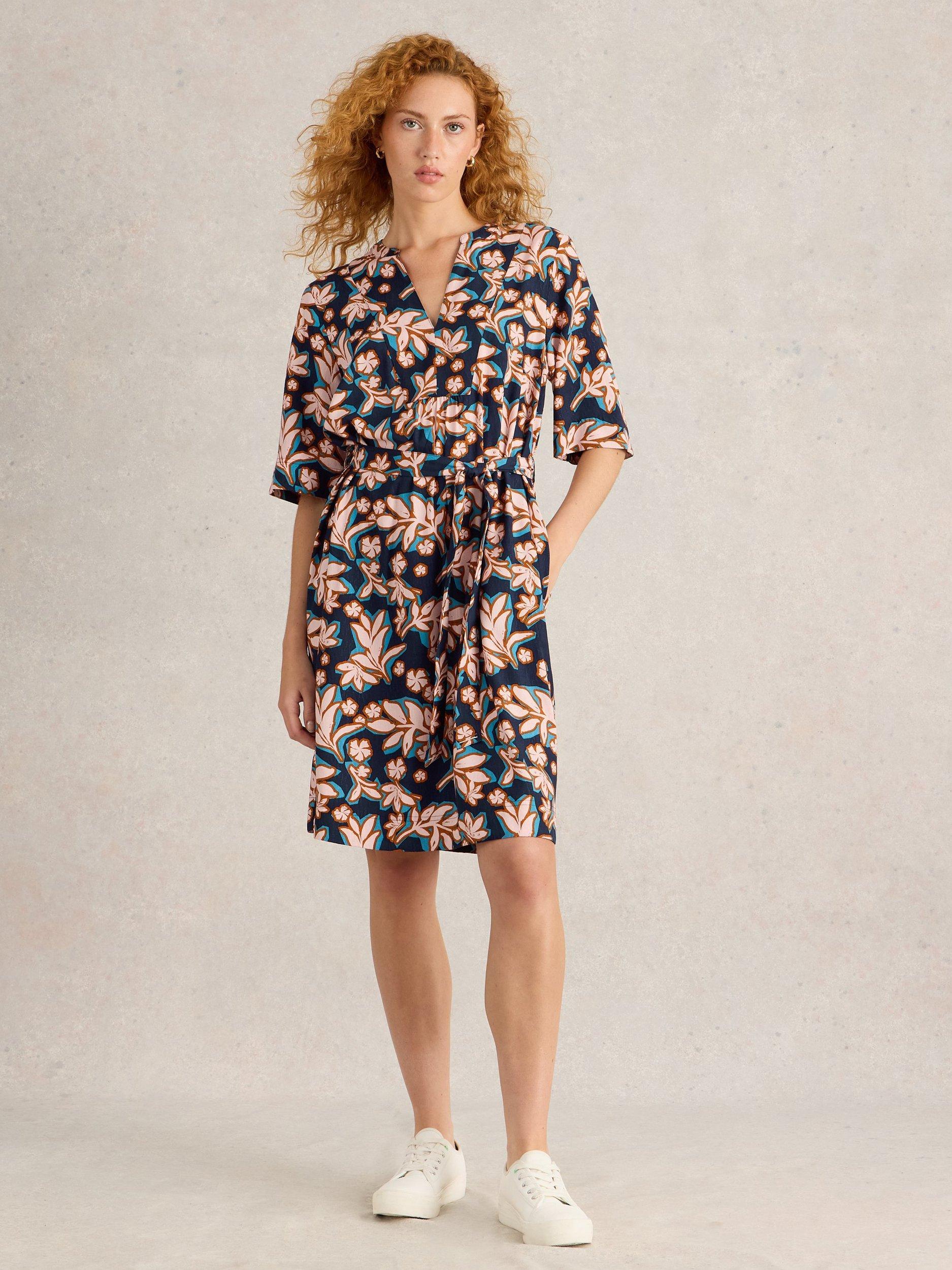 White Stuff Ash Print Dress, Multi