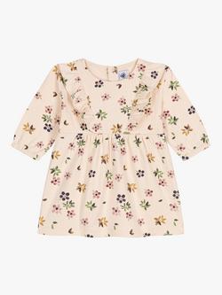 Petit Bateau Baby Tube Knit Dress, Avalanche/Multi, Avalanche/Multi