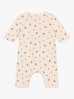 Petit Bateau Baby Cotton Knit Long Bodysuit, Avalanche/Multi - view 2, Avalanche/Multti
