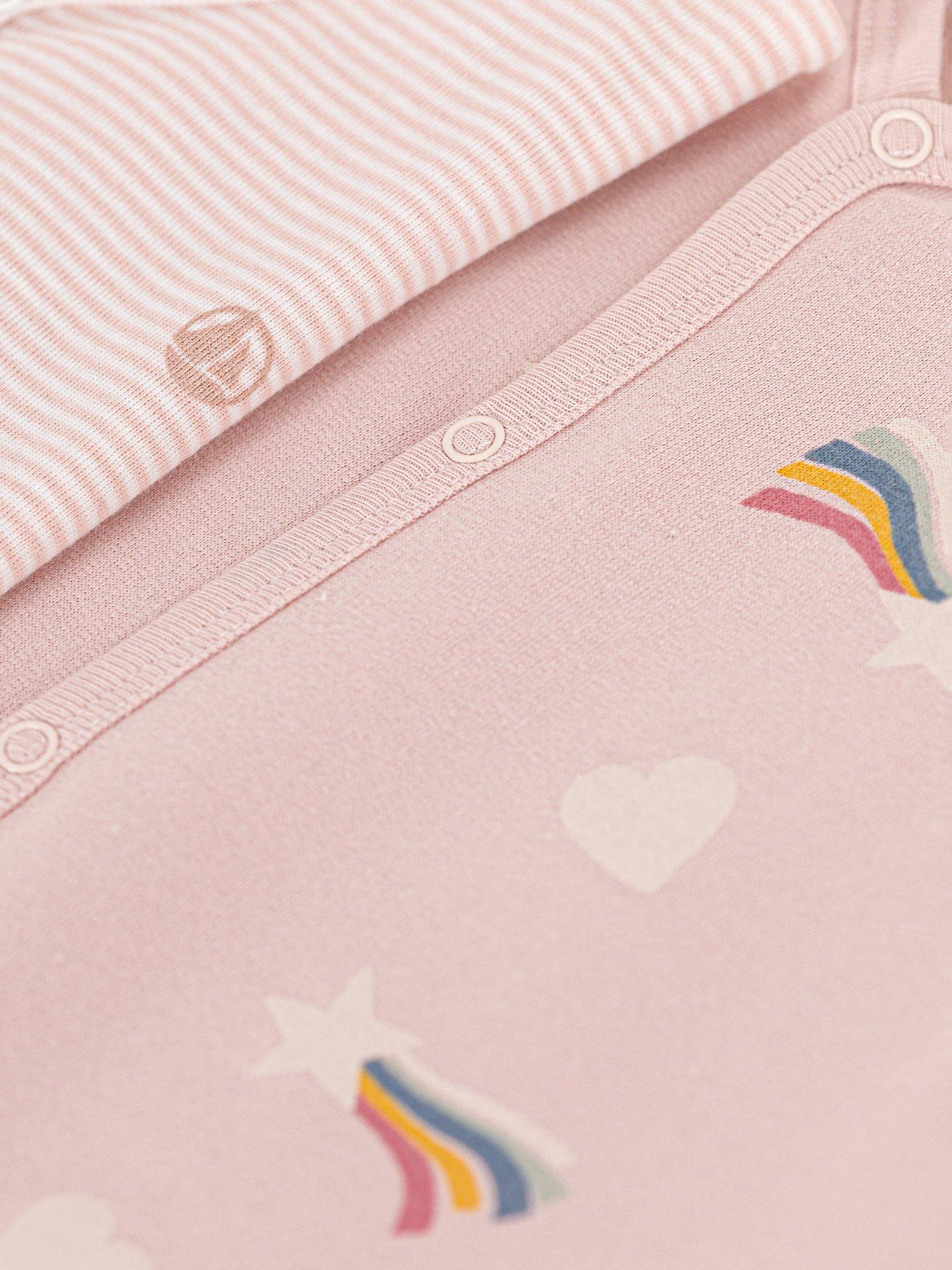 Product image 3 of 3, which shows Petit Bateau Baby Cotton Sleepsuits, Pack of 2, Variante 1, 6 months