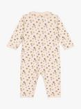 Petit Bateau Baby Cotton Floral Print Footless Sleepsuit, Avalanche/Multi