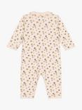 Petit Bateau Baby Cotton Floral Print Footless Sleepsuit, Avalanche/Multi