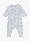 Petit Bateau Baby Tiny Stars Cotton Velour Sleepsuit, Gomme/Beach