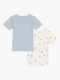 Petit Bateau Kids' Cotton Space T-Shirts, Pack of 2, Multi