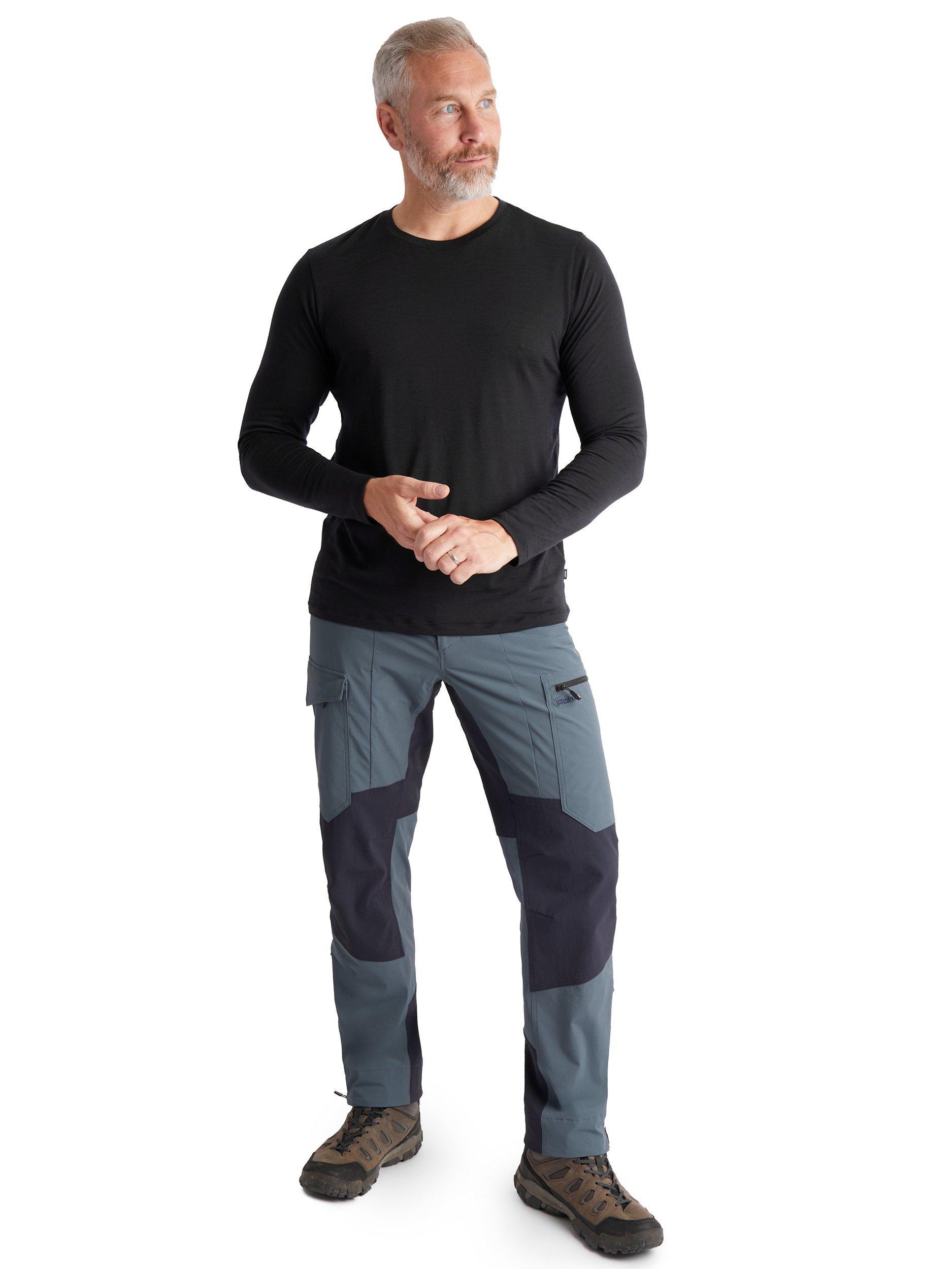 Product image 4 of 4, which shows Rohan Men's Merino Cool Long Sleeve T-Shirt, Black, S