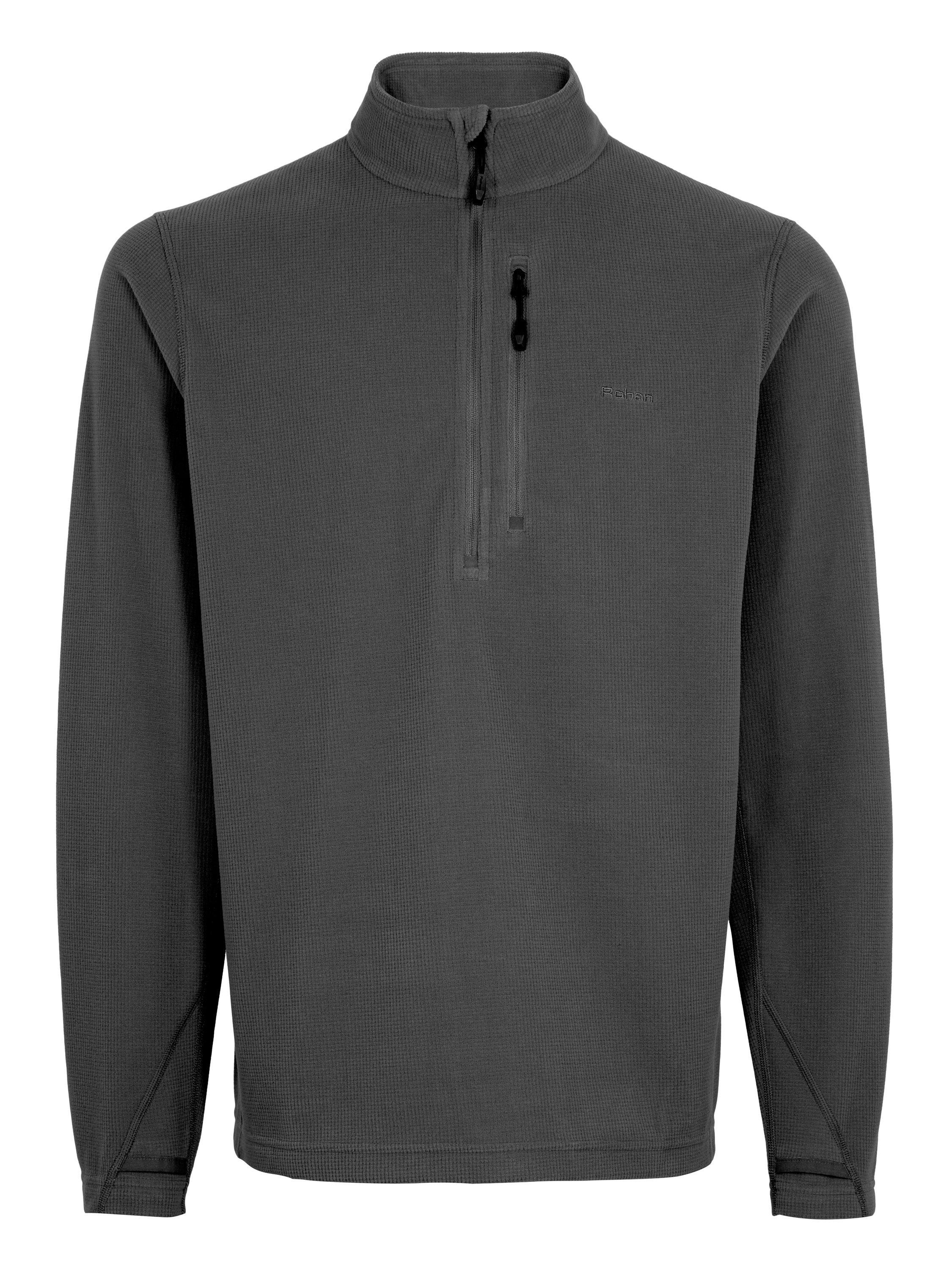 Product image 3 of 6, which shows Rohan Men's Microgrid Zip Neck Jumper, Black, S