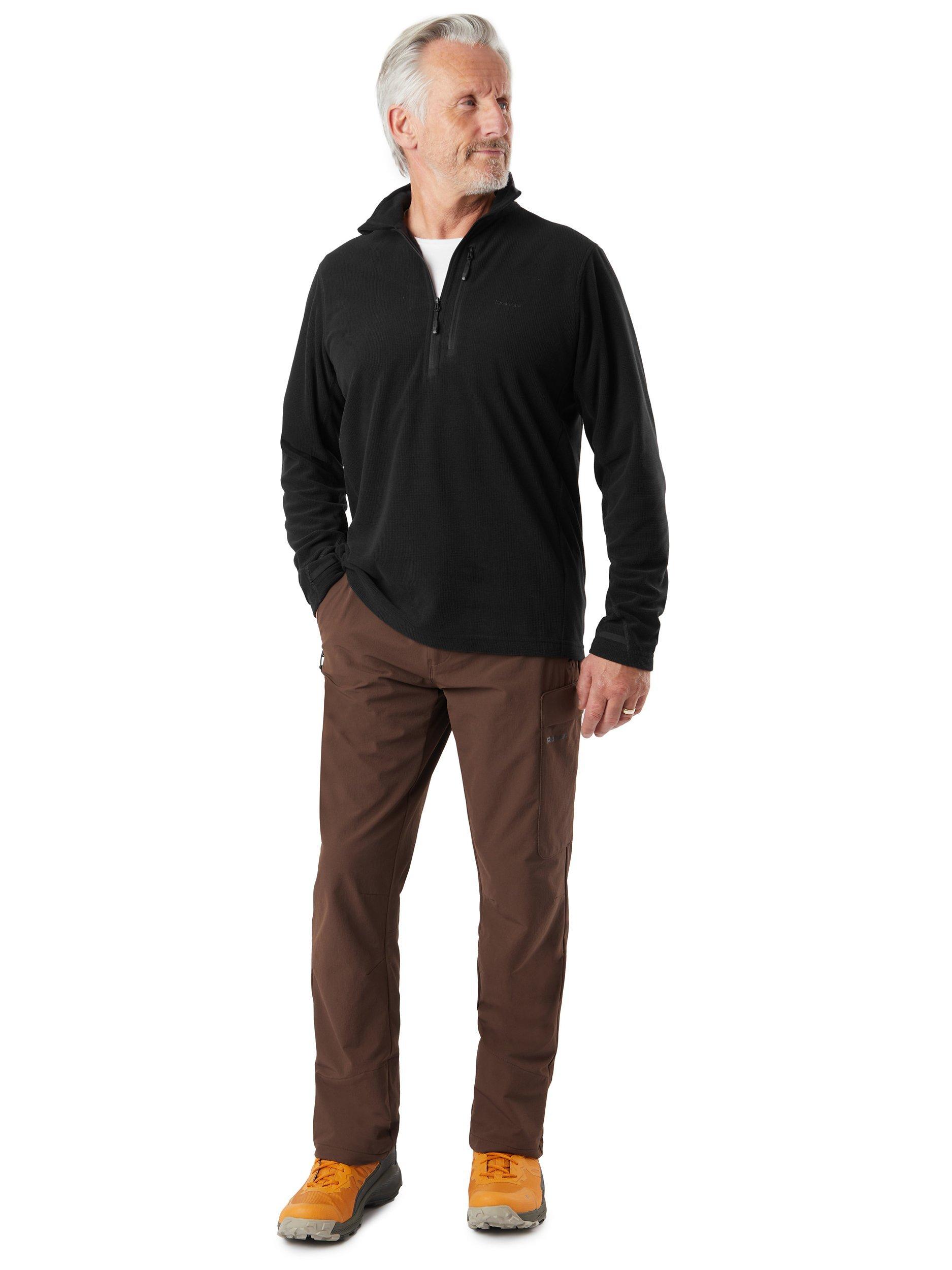 Product image 4 of 6, which shows Rohan Men's Microgrid Zip Neck Jumper, Black, S