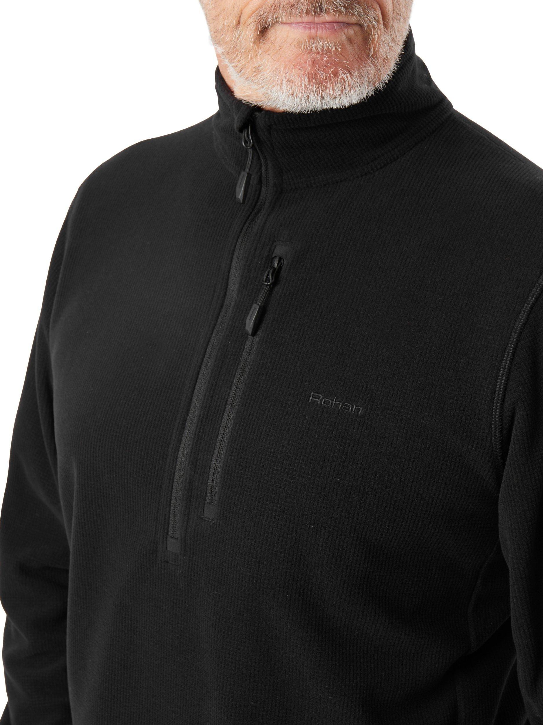Product image 5 of 6, which shows Rohan Men's Microgrid Zip Neck Jumper, Black, S