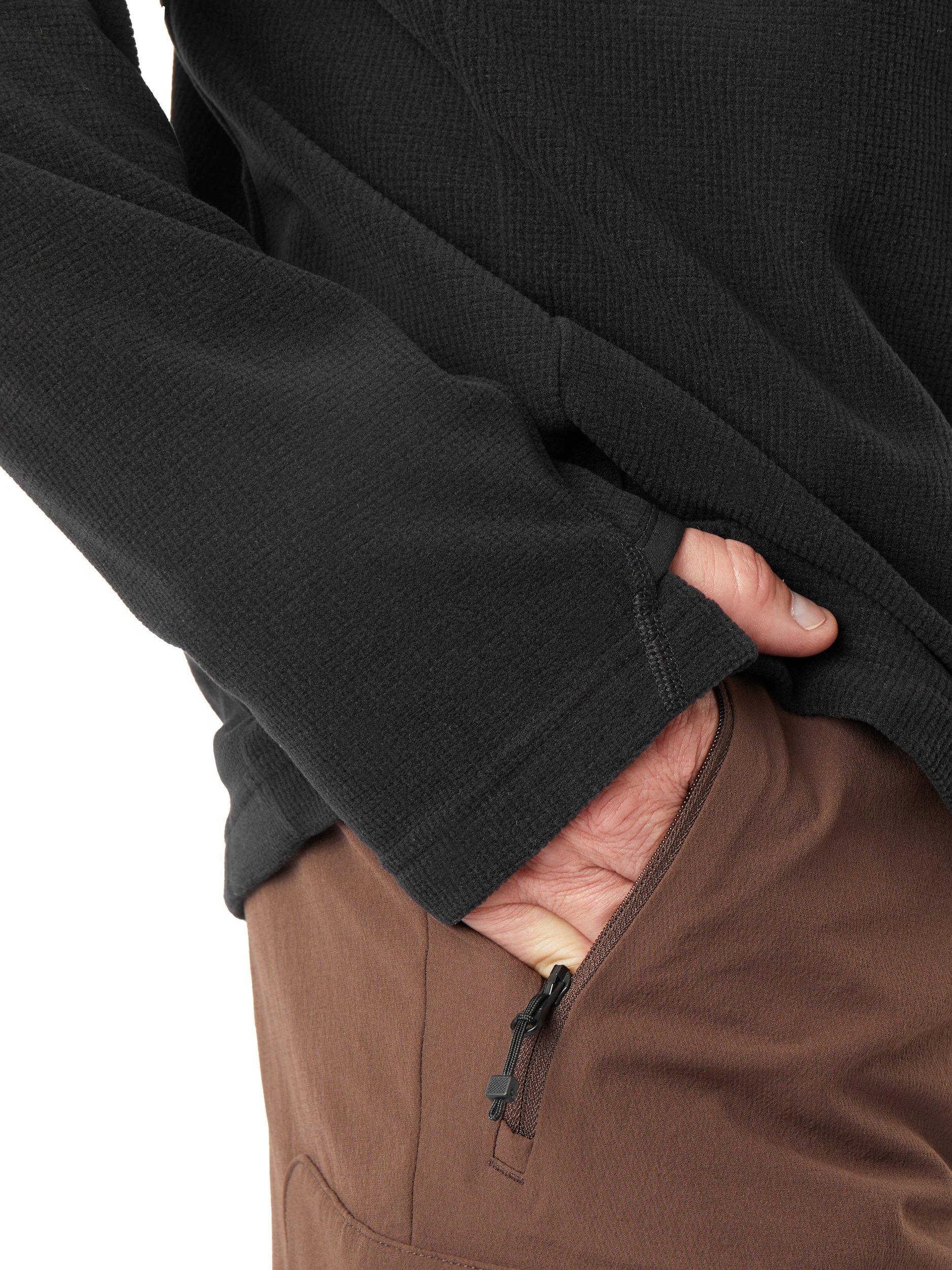 Product image 6 of 6, which shows Rohan Men's Microgrid Zip Neck Jumper, Black, S