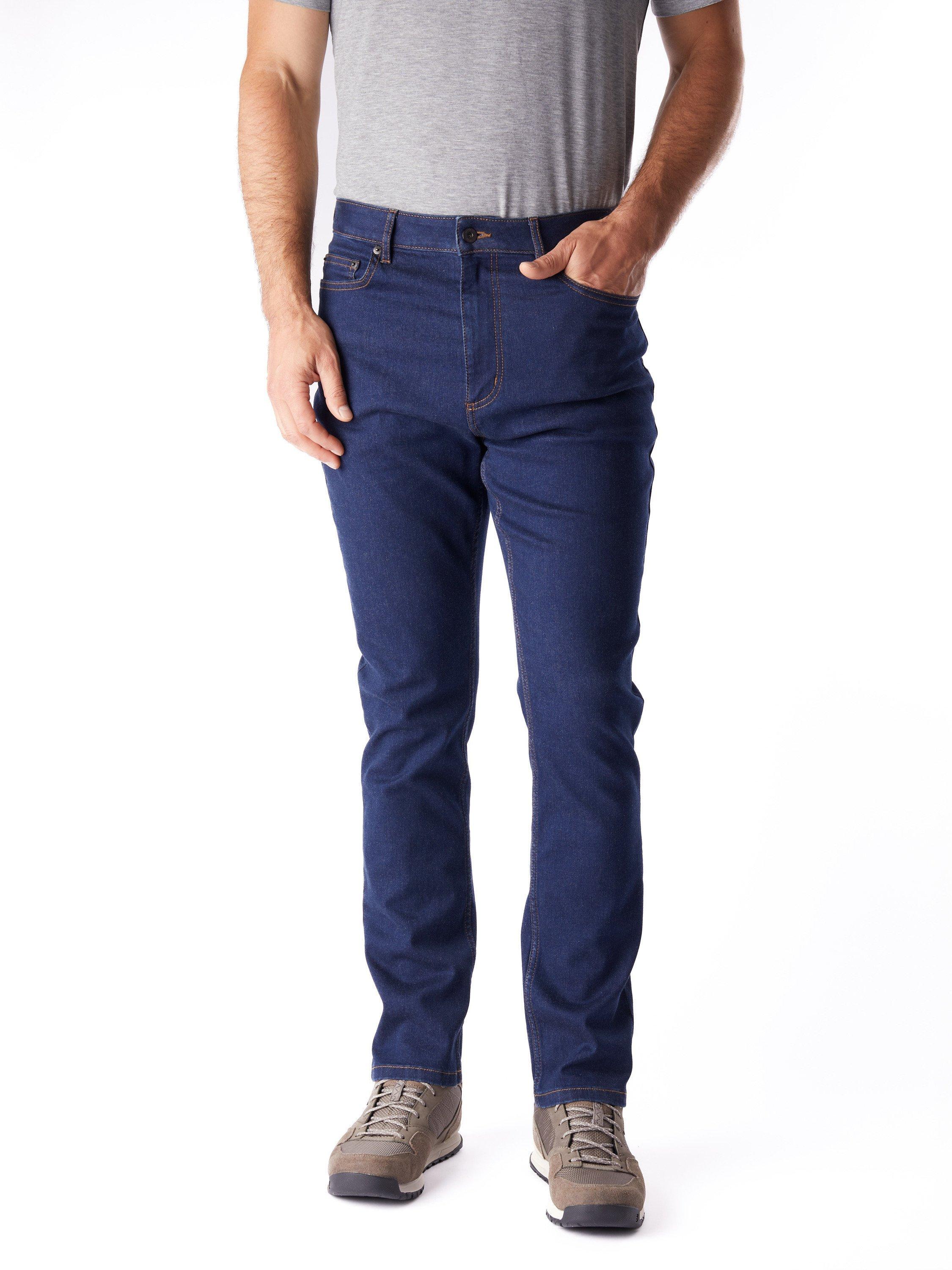 Product image 1 of 4, which shows Rohan Men's Flex Tapered Jeans, Dark Denim, 32L
