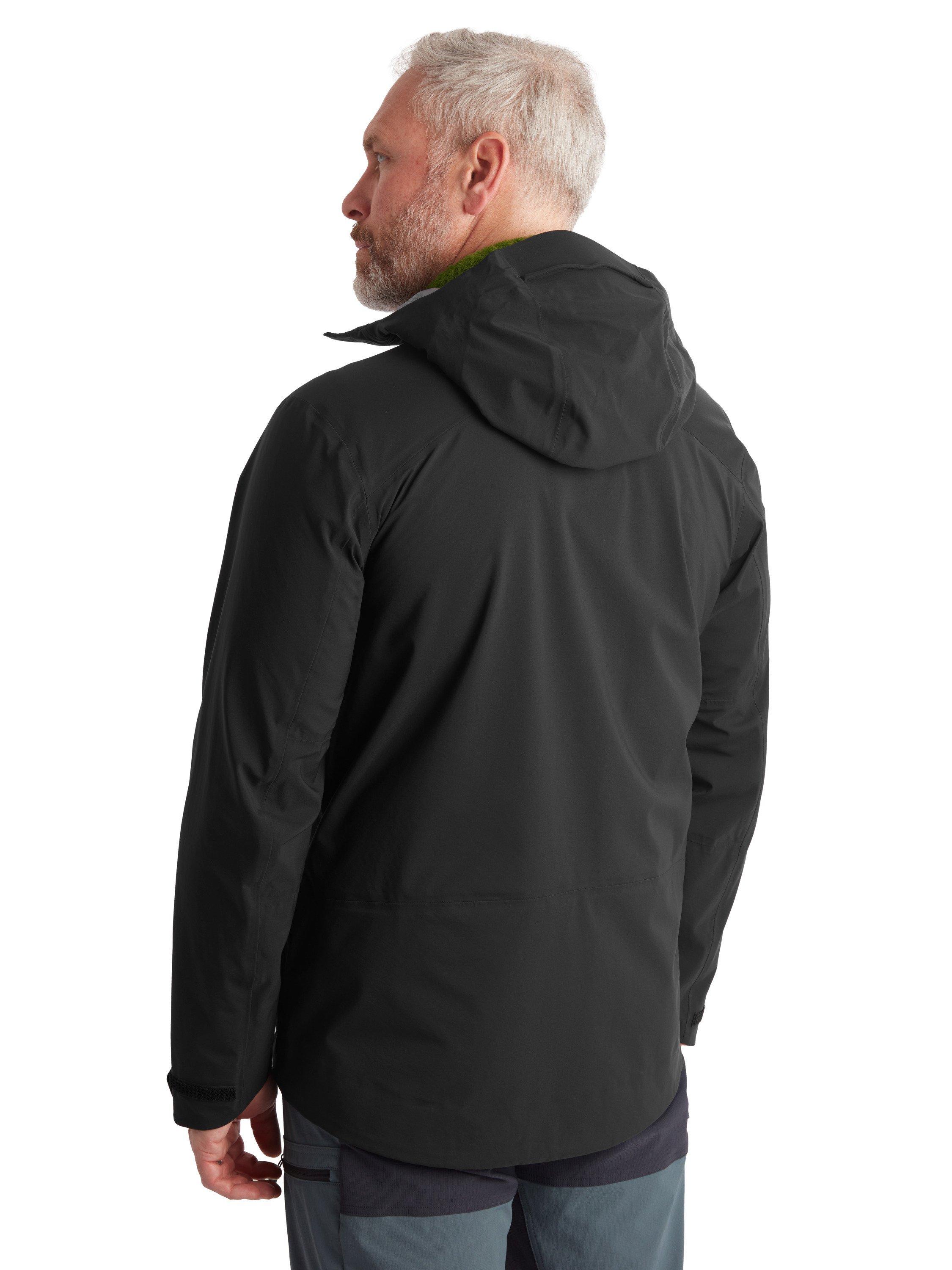 Product image 2 of 9, which shows Rohan Men's Ventus Waterproof Jacket, Black, S